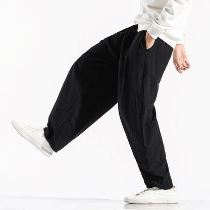 Herren Haremshose Bequem Elastisch Mit Seitentaschen