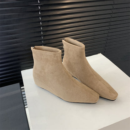 Damen Stiefeletten Spitz Blockabsatz Elegante Schuhe