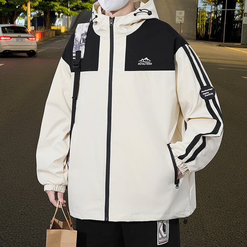 Herren Outdoorjacke Leicht Wasserdicht Winddicht