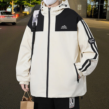 Herren Outdoorjacke Leicht Wasserdicht Winddicht
