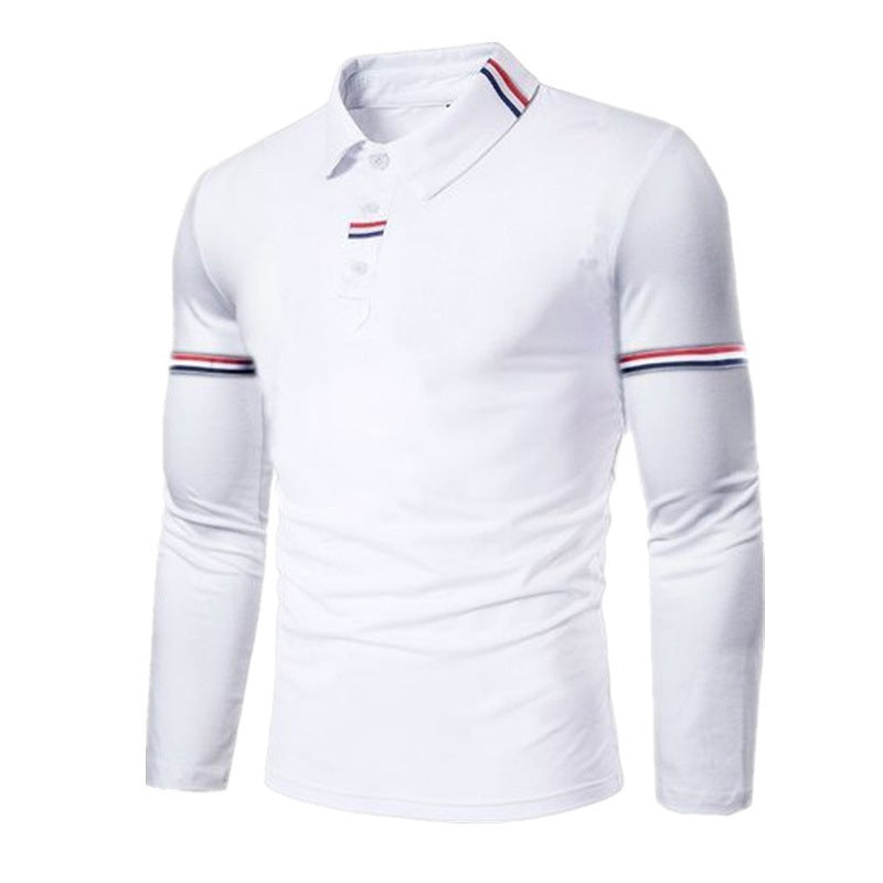 Herren Poloshirt Langarm Sportlich Modern