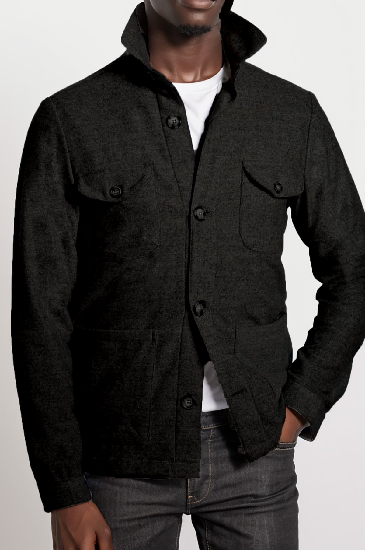 Herren Outdoorjacke Modern mit Taschen Stehkragen