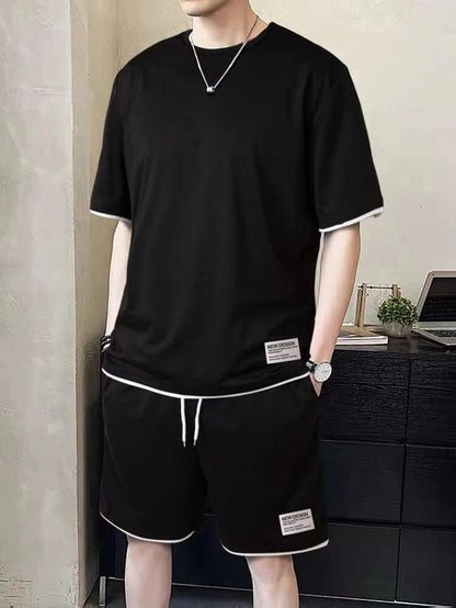 Herren Freizeit-Set Modern mit Kontrast-Details Trendy