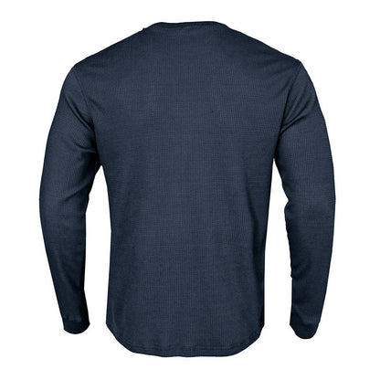 Herren Langarmshirt Slim Fit atmungsaktiv Baumwolle