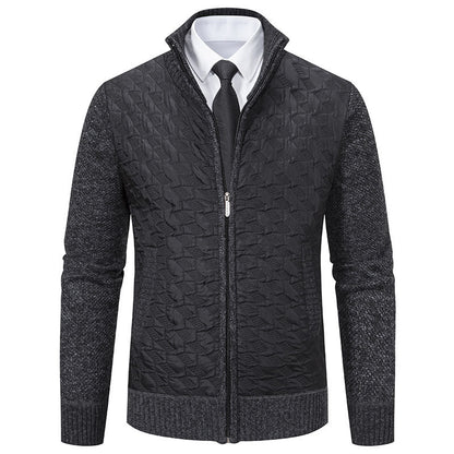 Herren Steppjacke Modern Struktur Obermaterial Hochkragen