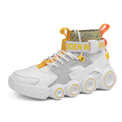 Damen Sneaker High-Top Streetwear Schuhe Mit Riemensystem
