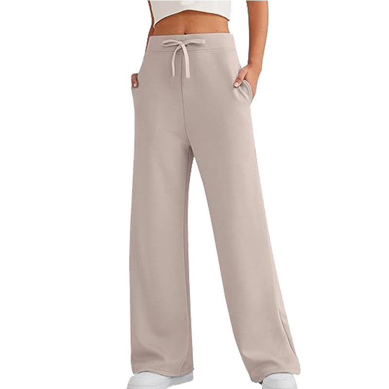 Damen Hose Freizeit Bequem Elastisch Mit Taschen