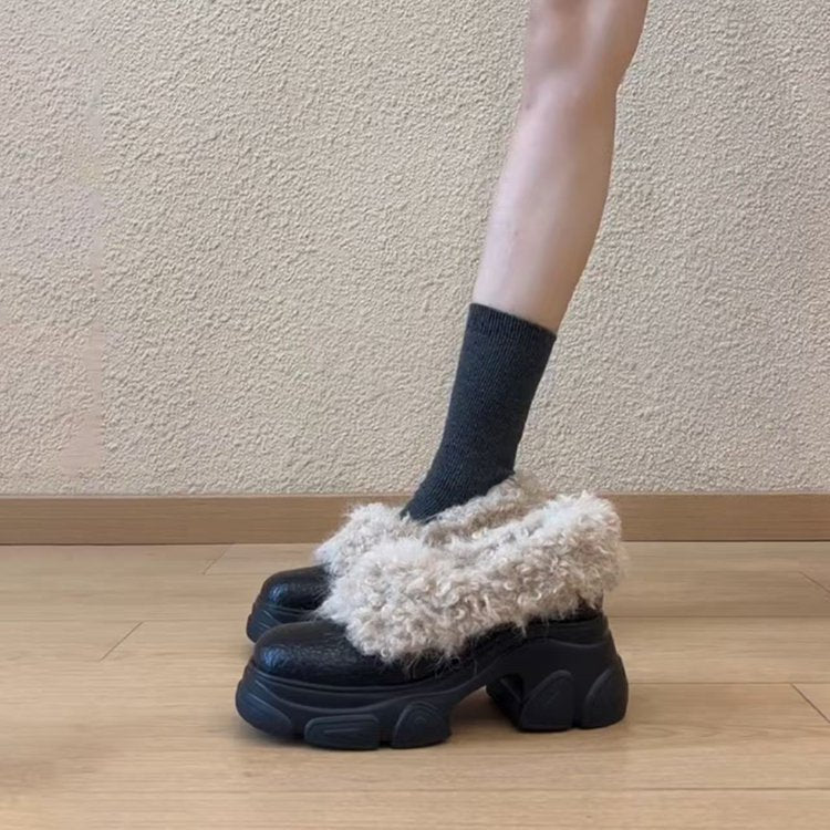 Damen Hausschuhe Warm Flauschig mit robuster Sohle