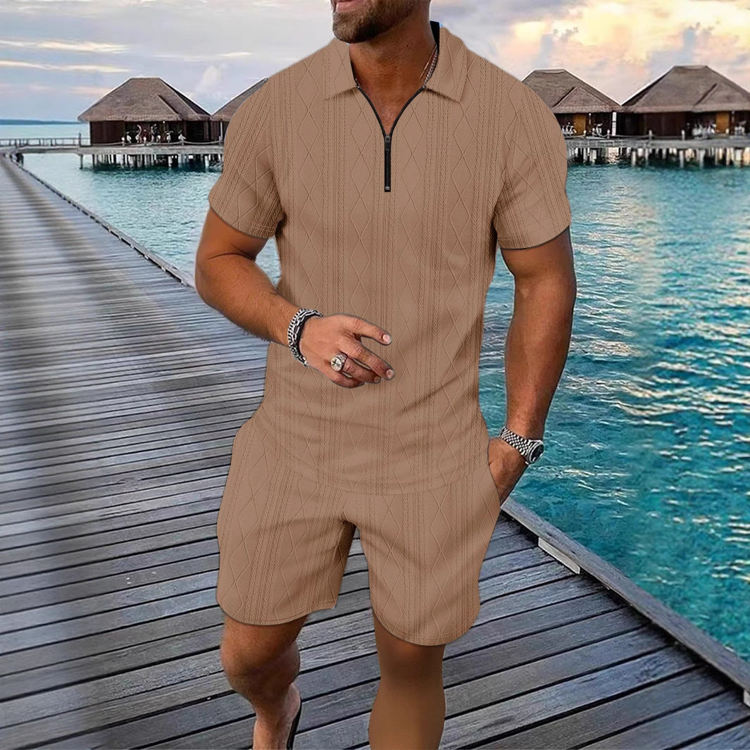 Herren Anzug Reißverschluss Freizeitanzug Modern