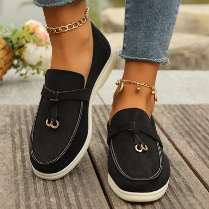 Damen Mokassin Schuhe Modern Gold Dekor