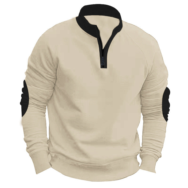 Herren Pullover Sportlich Reißverschluss Modern