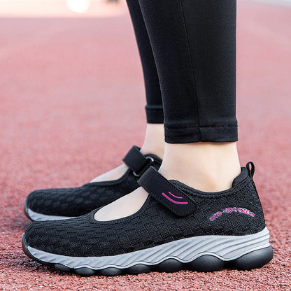Damen Freizeitschuhe Bequem Slip-On Klettverschluss Schuhe
