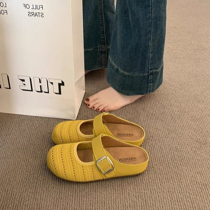 Damen Clogs Bequem atmungsaktiv mit Riemen