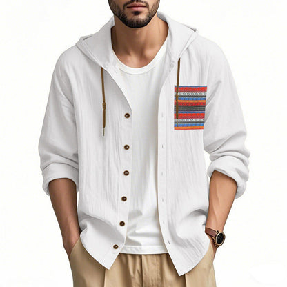 Herren Freizeitjacke Leicht Kapuze Sportlich Modern