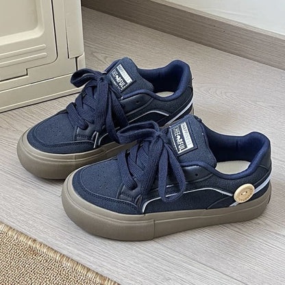 Damen Sneaker Plateau Atmungsaktiv Modisch Hoch - BerlinGlamour