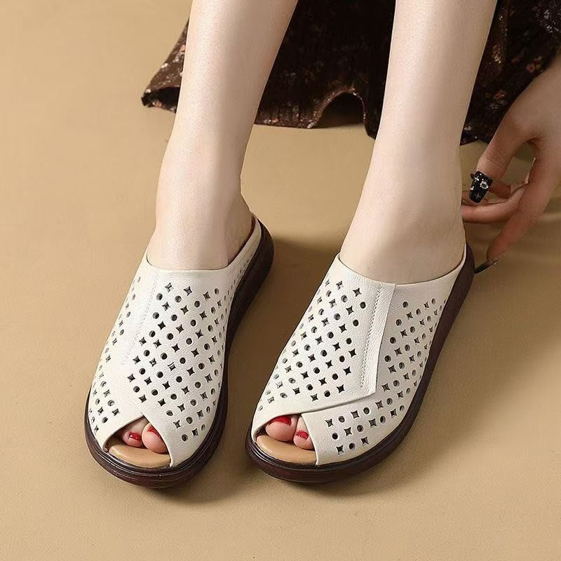 Damen Clogs Bequem Perforiert Komfortabel