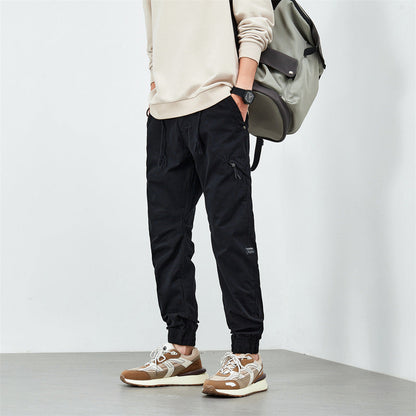 Herren Utility-Hosen Elastisch Mit Reißverschlusstaschen Modern