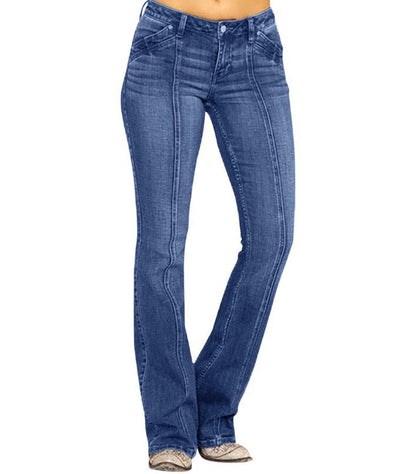 Damen Jeans Bootcut mit Stretch und Elegantem Schnitt