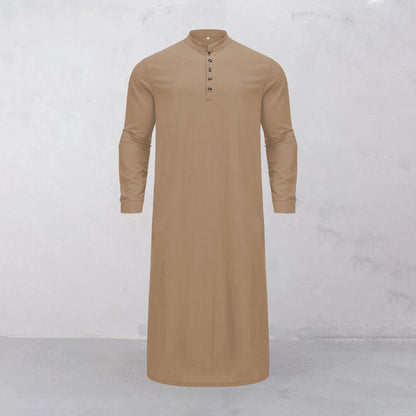 Herren Kaftan Langarm Modern mit Knöpfen