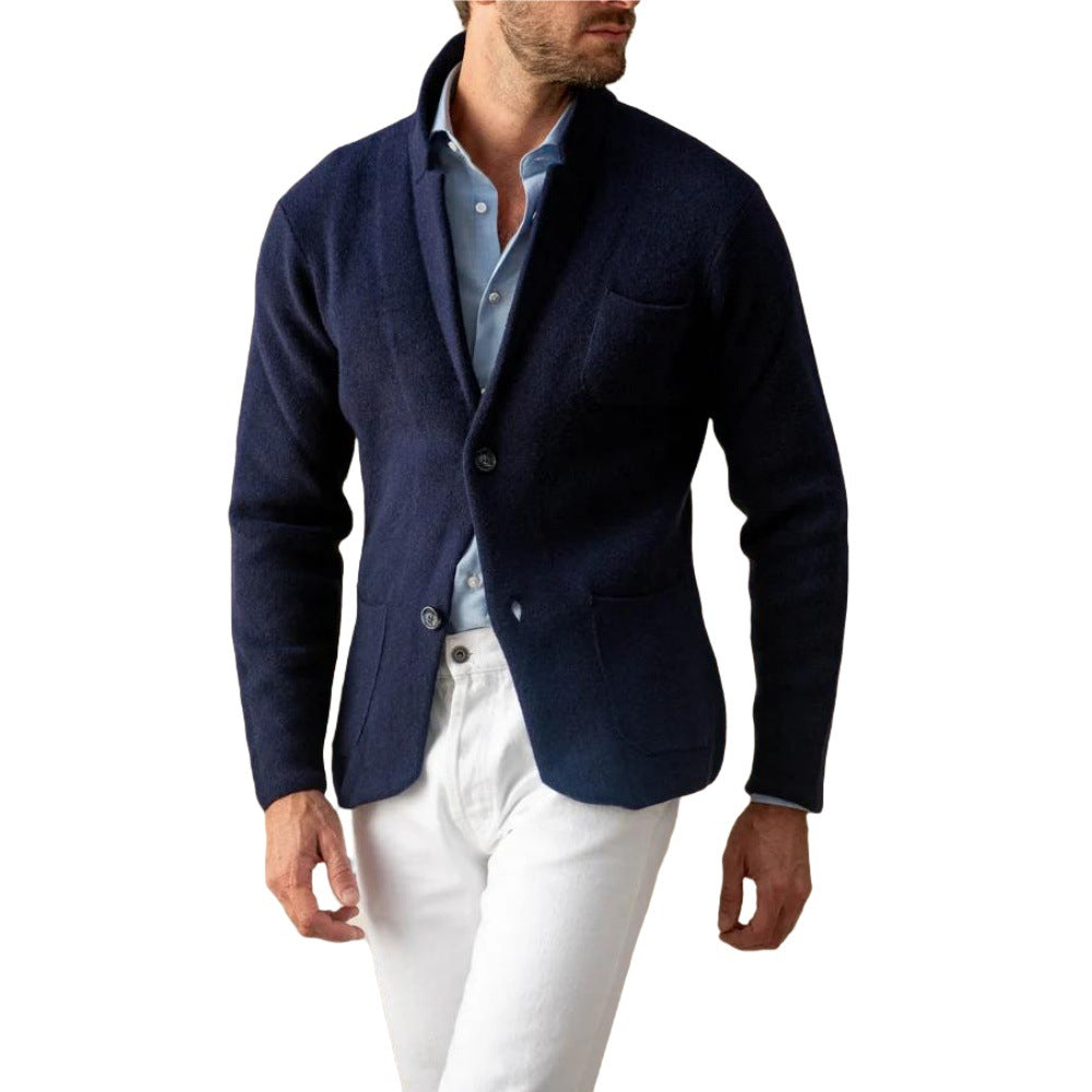 Herren Strickmantel Modern Geschnitten Komfortabel Mit Taschen