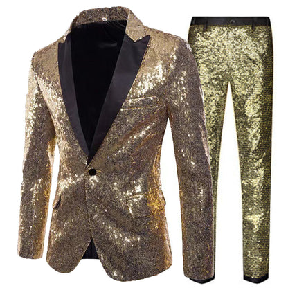 Herren Paillettenanzug Set Glitzernd Party - BerlinGlamour
