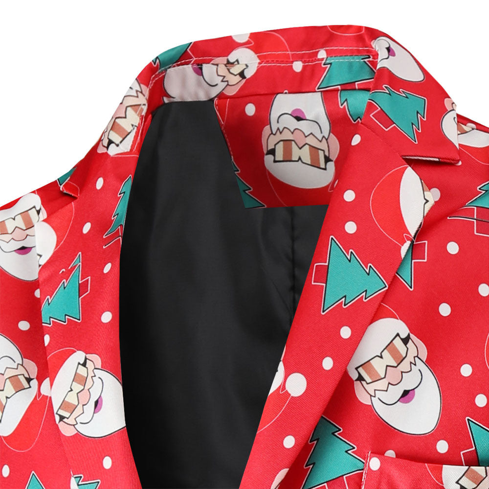 Herren Blazer Weihnachtsdesign Festlich Glitzernd