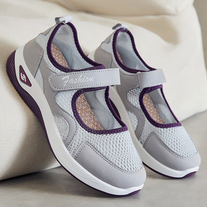Damen Freizeitschuhe Atmungsaktiv Klettverschluss Verstellbar