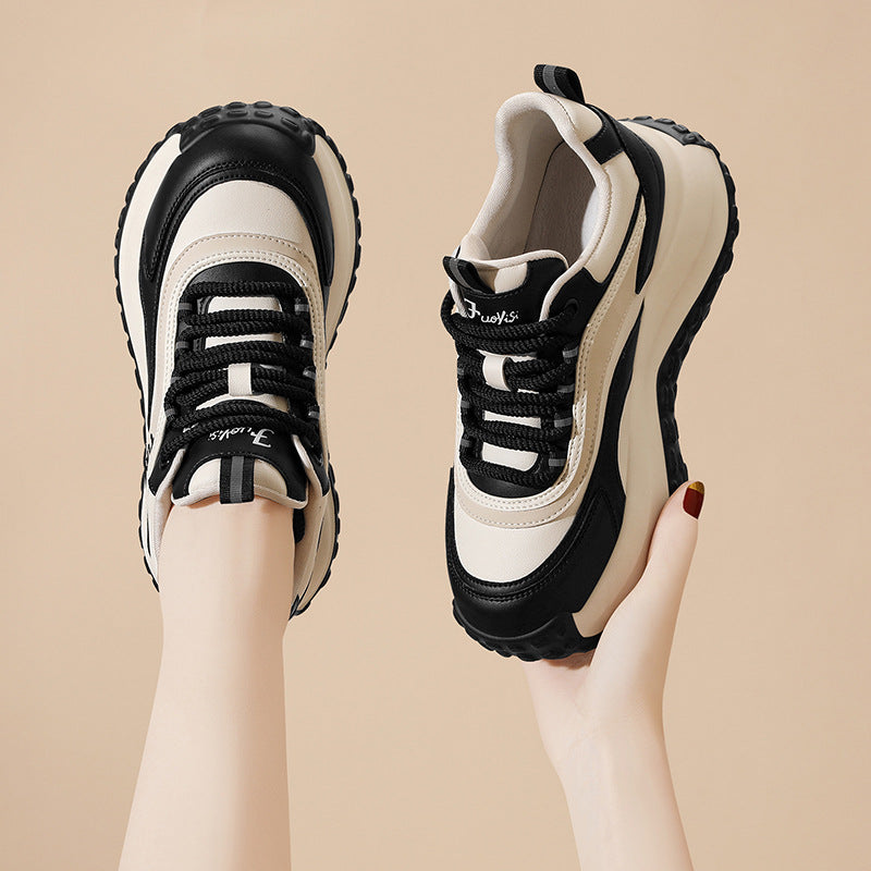 Damen Sneaker Plattform Schuhe mit Dämpfung Trendy Modisch