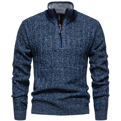 Herren Pullover Stehkragen Zipper Modern Casual - BerlinGlamour
