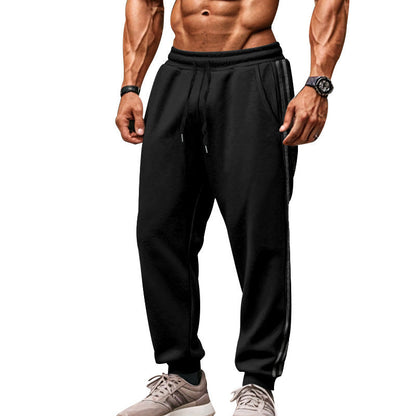 Herren Jogginghose Sportlich Elastisch Kontraststreifen