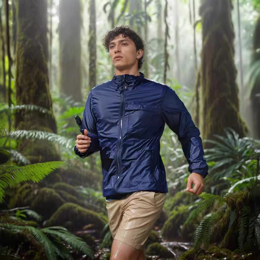 Herren Outdoor-Jacke atmungsaktiv leichte Wasserabweisend