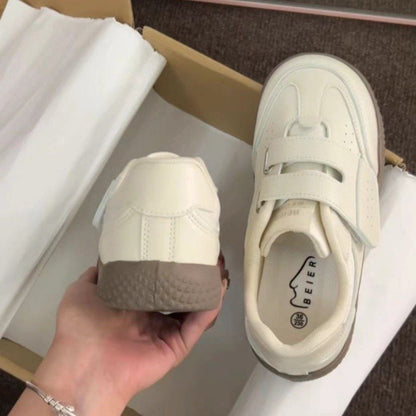 Damen Sportschuhe Schnür Sneaker Bequem Klettverschluss