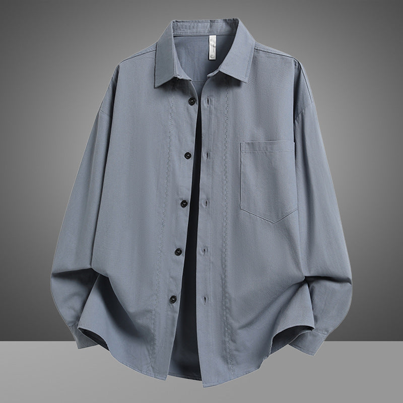 Herren Overshirt Lässig Leicht Baumwolle Mit Taschen