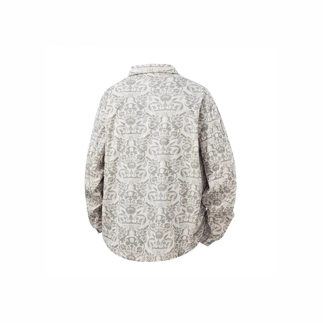 Herren Overshirt Modern Mit Muster Trendig