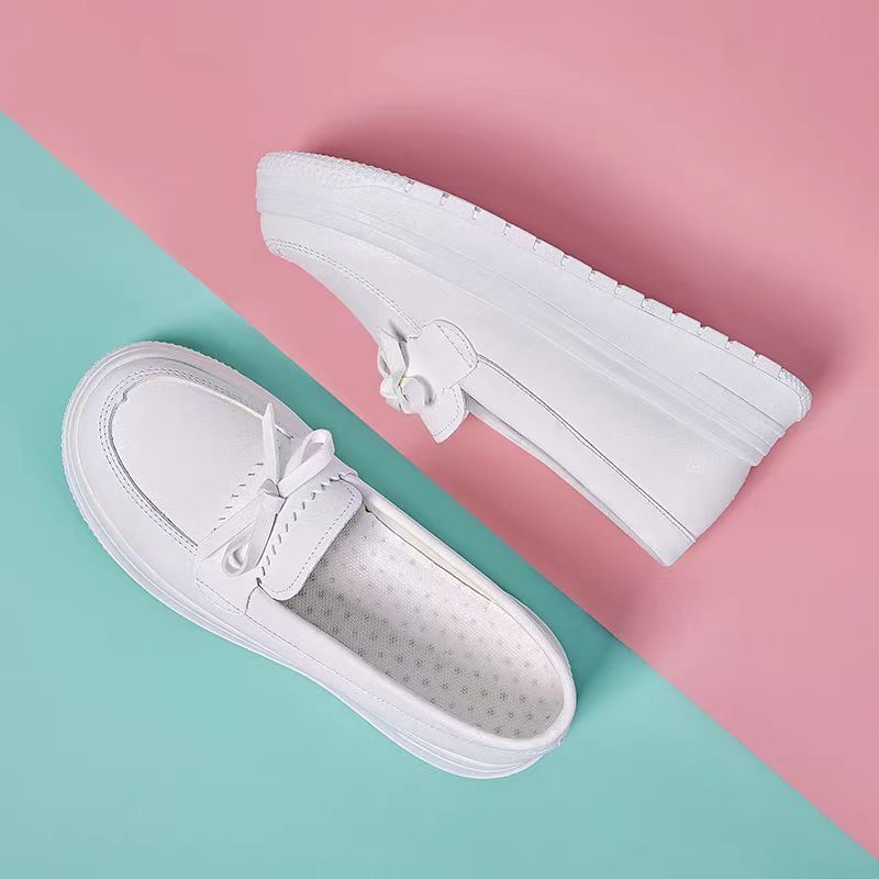 Damen Sneaker Slip-On mit Schleife Bequem Elegant