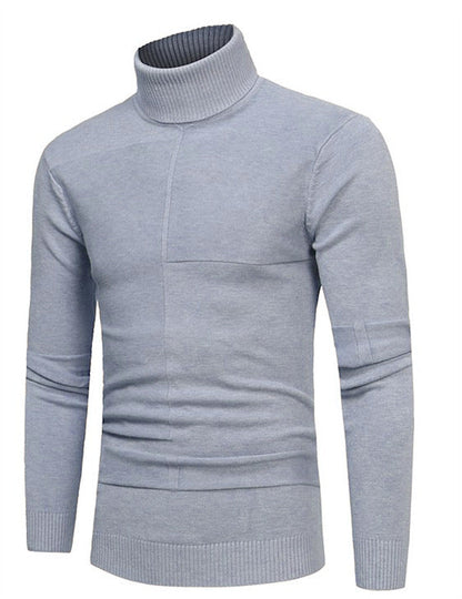 Herren Rollkragenpullover Weich Strick Qualität Made