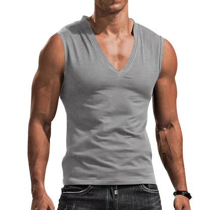 Herren T-Shirt V-Ausschnitt Ärmellos atmungsaktiv Berlin