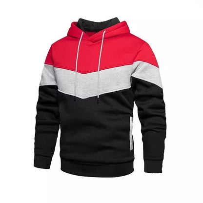 Herren Kapuzenpullover Modern mit Kontrastfarben Trendsportlich