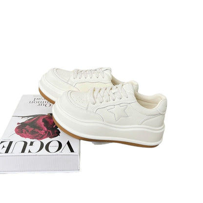 Damen Sneaker Sportlich mit Wedgesohle und Sternenmuster
