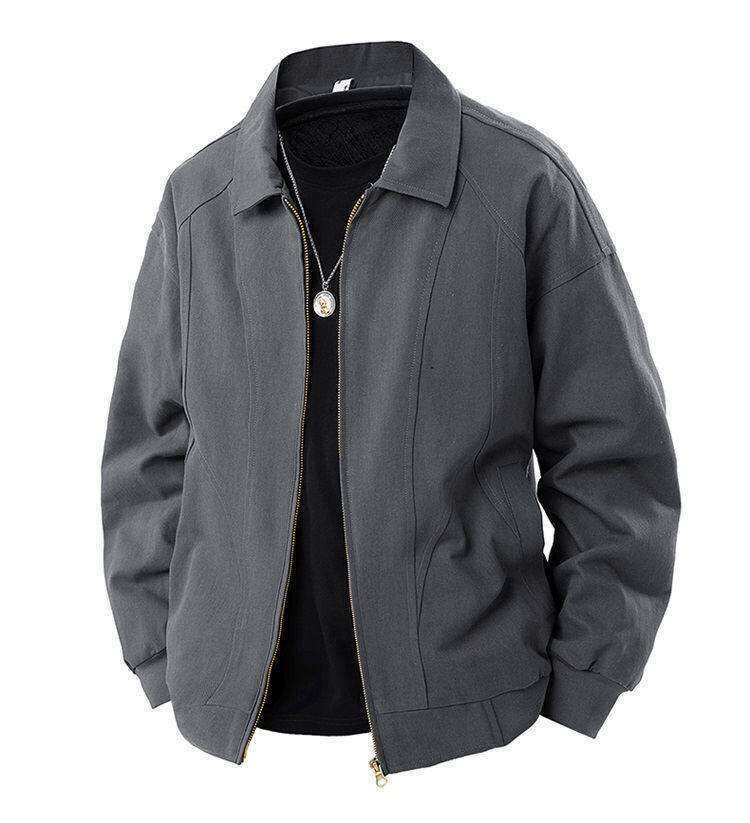 Herren Übergangsjacke Lässig Modern mit Stehkragen und Taschen
