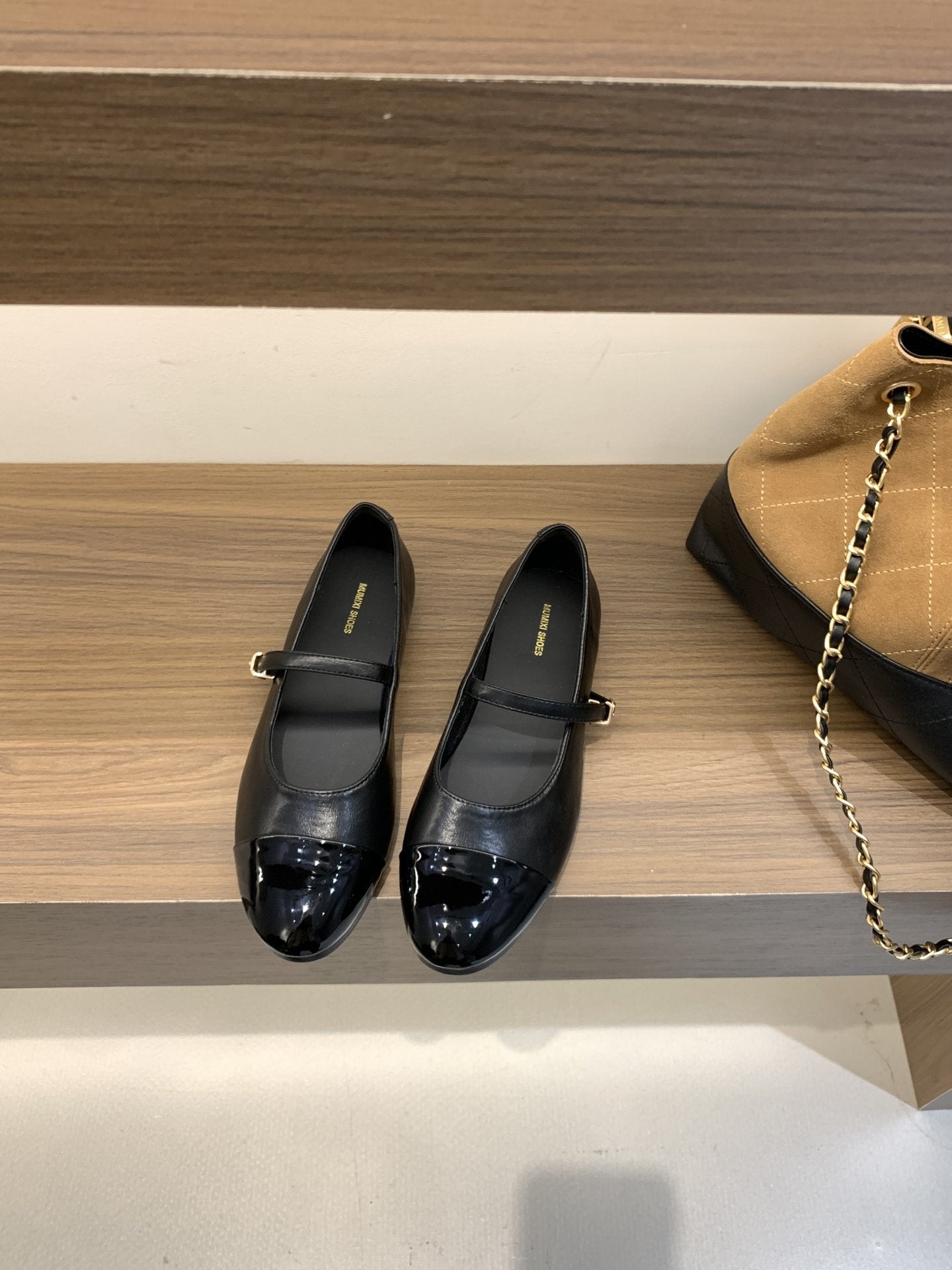 Damen Ballerinas Elegante Mary Jane Schuhe Mit Riemchen Komfortabel