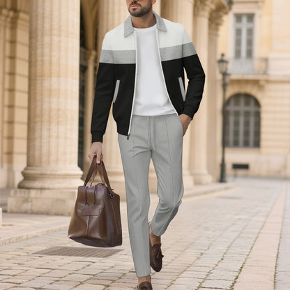 Herren Sportset mit Zipper Jacke und bequeme Jogginghose
