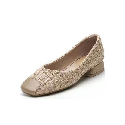Damen Ballerinas Elegante Tweed Schuhe Komfortabel