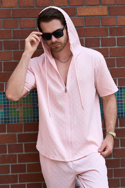 Herren Kapuzenpullover Modern Reißverschluss Strukturiert