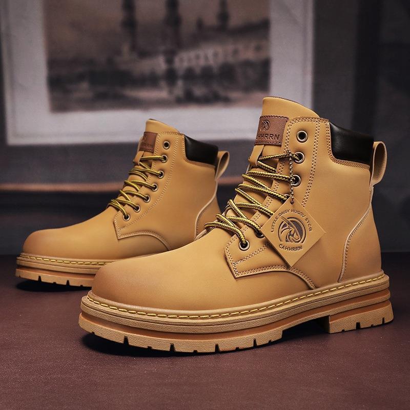 Damen Lederstiefeletten Robust Schnürsenkel Schuhe - BerlinGlamour