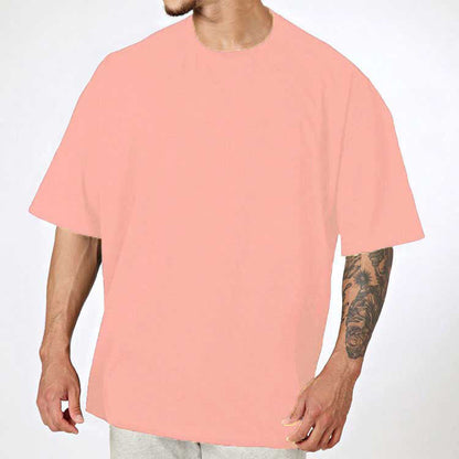 Herren T-Shirt Oversized Baumwolle Rundhals