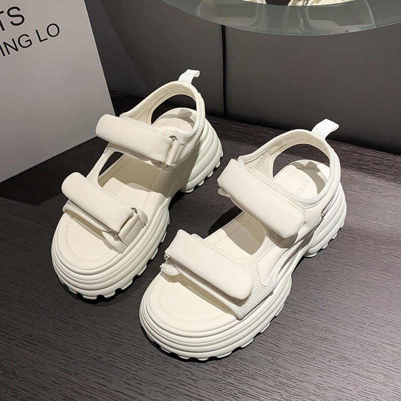 Damen Sandalen Sportlich Bequem Klettverschluss