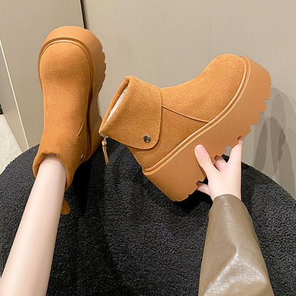 Damen Plateau-Stiefeletten Bequem Modisch Hochzeitsschuhe