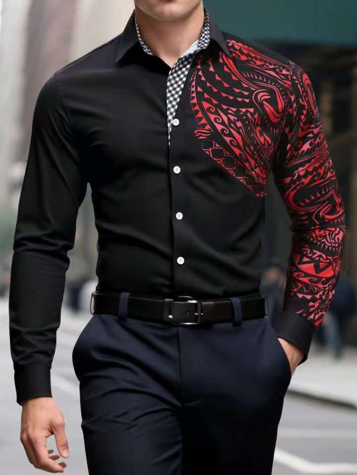 Herren Hemd Modern mit exklusiven Mustern Berlin Style - BerlinGlamour