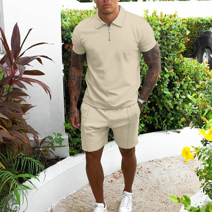 Herren Sportset Polo-Shirt und Shorts Freizeit Bekleidung